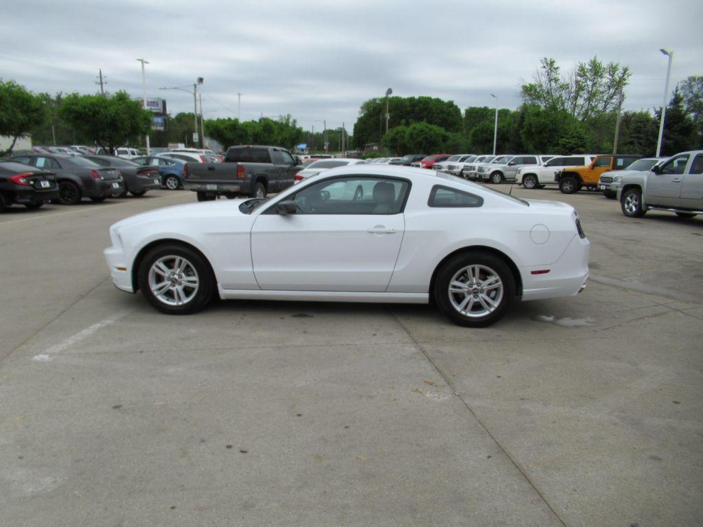 2014 WHITE FORD MUSTANG (1ZVBP8AM1E5) with an 3.7L engine, 6-Speed Manual transmission, located at 908 SE 14th Street, Des Moines, IA, 50317, (515) 281-0330, 41.580303, -93.597046 - Photo#7