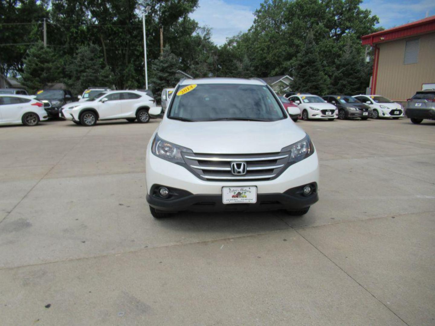 2014 WHITE HONDA CR-V EXL (5J6RM4H78EL) with an 2.4L engine, Automatic transmission, located at 908 SE 14th Street, Des Moines, IA, 50317, (515) 281-0330, 41.580303, -93.597046 - Photo#1