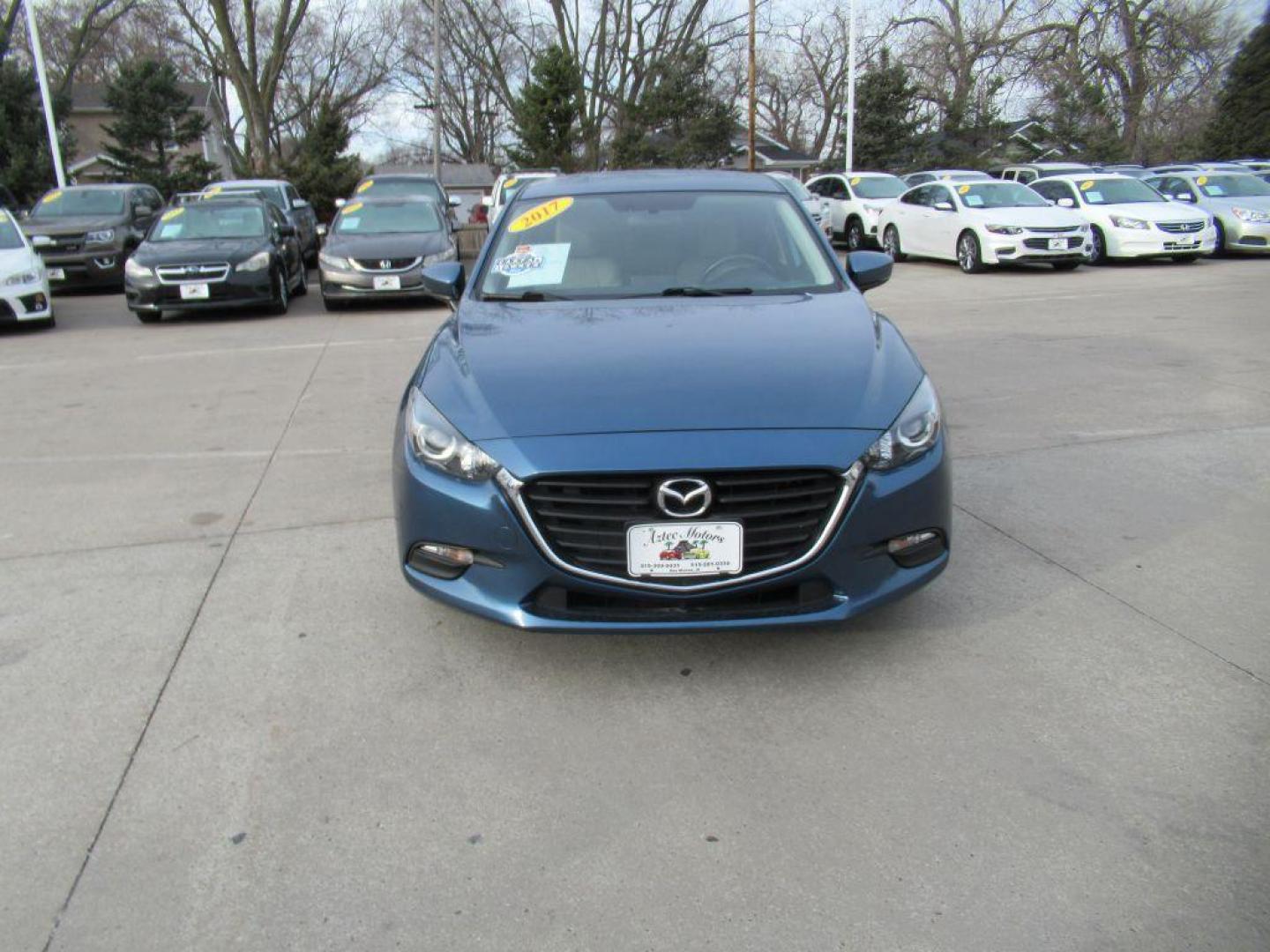 2017 BLUE MAZDA 3 SPORT (JM1BN1U73H1) with an 2.0L engine, Automatic transmission, located at 908 SE 14th Street, Des Moines, IA, 50317, (515) 281-0330, 41.580303, -93.597046 - Photo#1