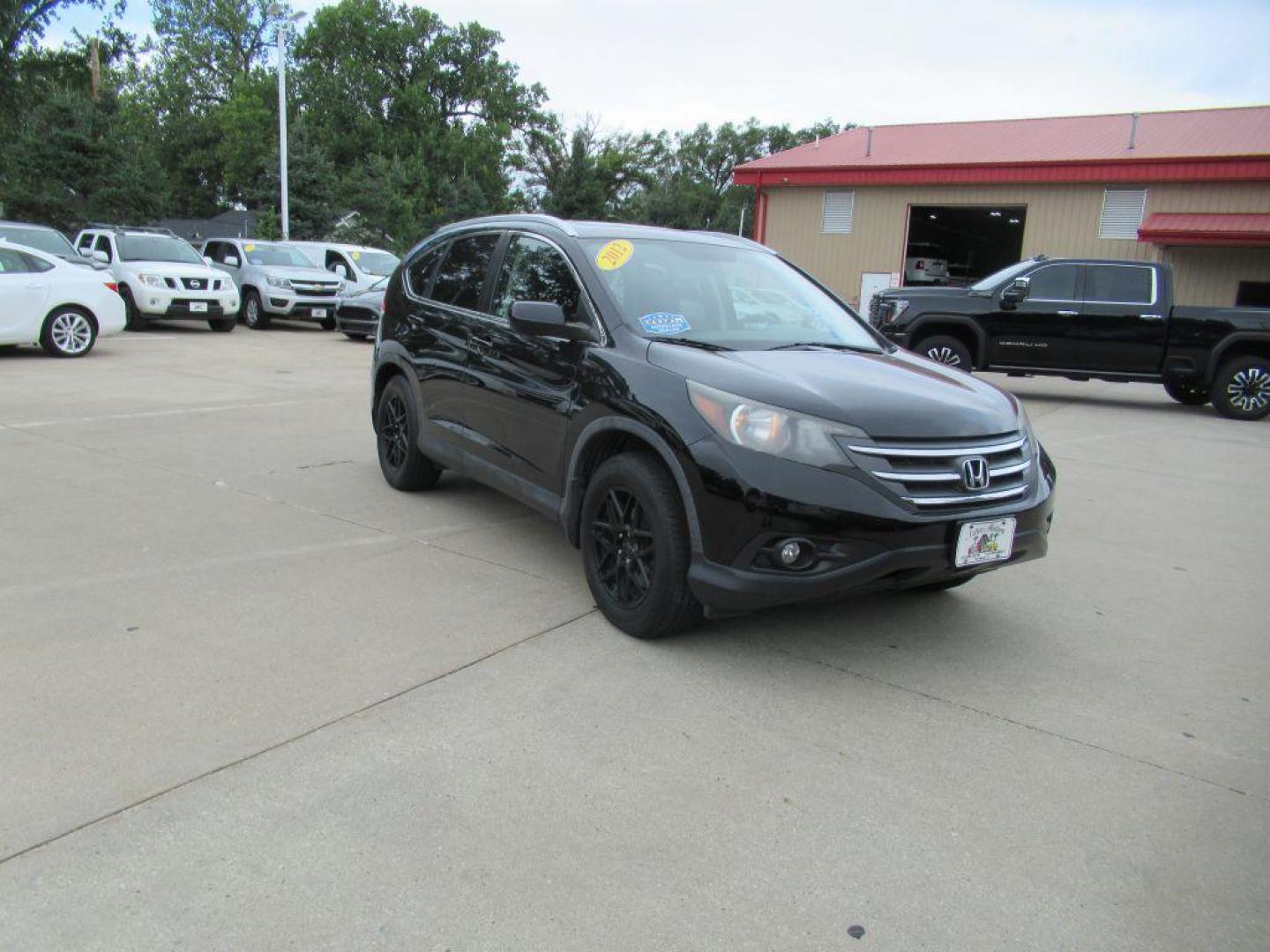 2012 BLACK HONDA CR-V EXL (5J6RM4H78CL) with an 2.4L engine, Automatic transmission, located at 908 SE 14th Street, Des Moines, IA, 50317, (515) 281-0330, 41.580303, -93.597046 - Photo#2