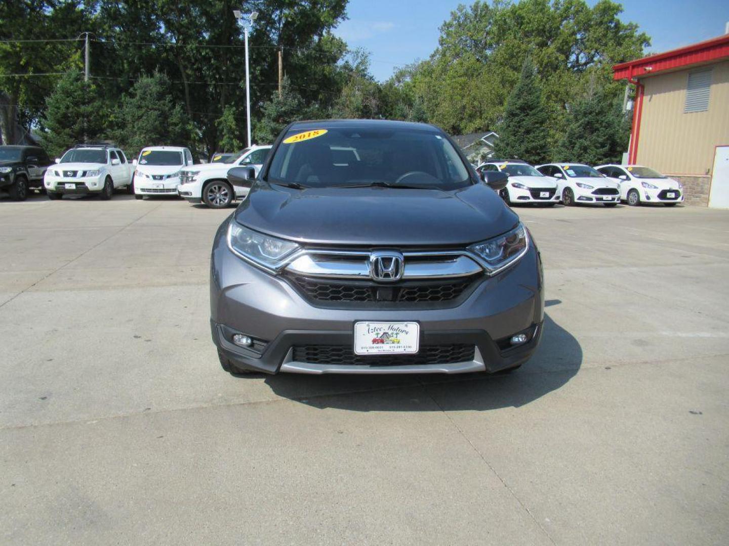 2018 GRAY HONDA CR-V EX (7FARW2H50JE) with an 1.5L engine, Continuously Variable transmission, located at 908 SE 14th Street, Des Moines, IA, 50317, (515) 281-0330, 41.580303, -93.597046 - Photo#1