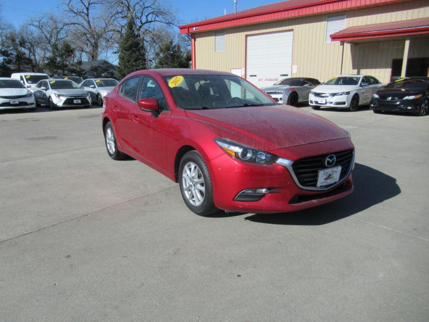 2017 RED MAZDA 3 SPORT (3MZBN1U72HM) with an 2.0L engine, 6-Speed Manual transmission, located at 908 SE 14th Street, Des Moines, IA, 50317, (515) 281-0330, 41.580303, -93.597046 - Photo#2