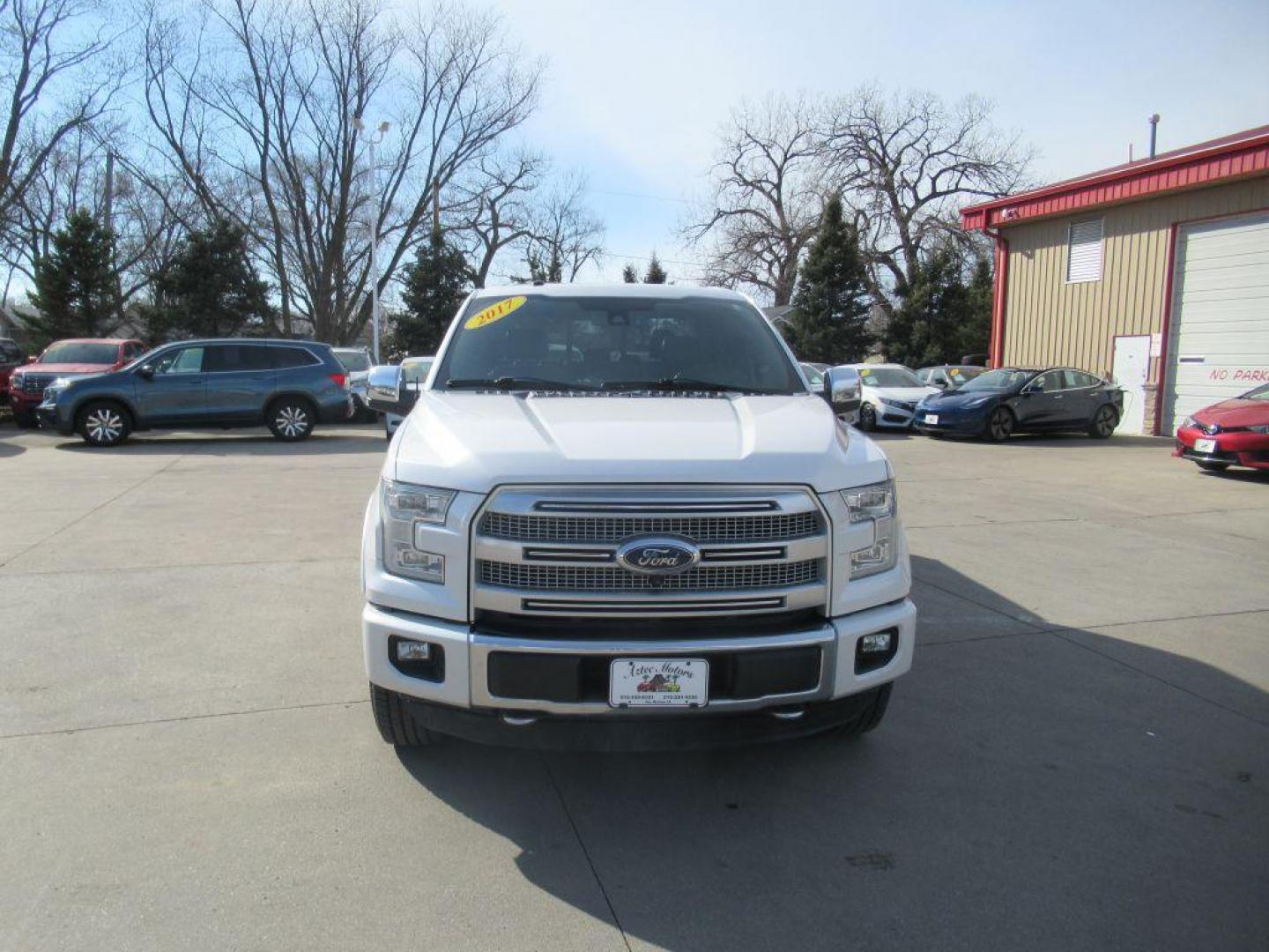 2017 WHITE FORD F150 SUPERCREW PLATINUM (1FTEW1EGXHF) with an 3.5L engine, Automatic transmission, located at 908 SE 14th Street, Des Moines, IA, 50317, (515) 281-0330, 41.580303, -93.597046 - Photo#1